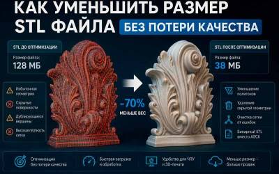 Как уменьшить размер STL-файла без потери качества